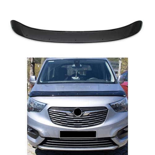 BMY Hood Deflector for Opel Combo E 2019-2024, Bug Shield, Black