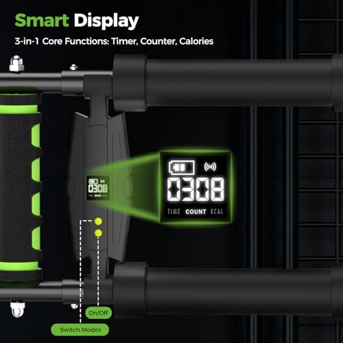 Vlangs Twister Arm Trainer for Men, Adjustable Chest Workout Equipmentwith LED Timer, Counter & Calorie Display, 27°Ergonomic Arm Exerciser for Biceps Chest, Green Portable Home Gym Fitness — view 2