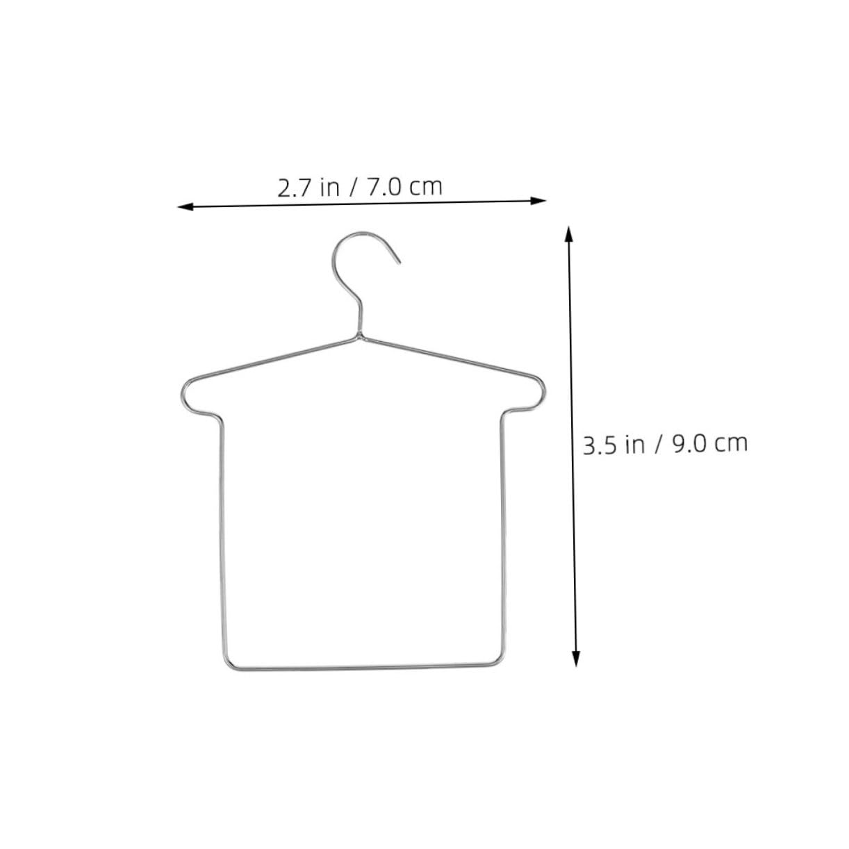 INOOMP 5-Packs Metal Doll Hangers Miniature Toy Dress Outfit Holders for Dollhouse Stylish Functional Clothing Rack for Boys and Girls' Room