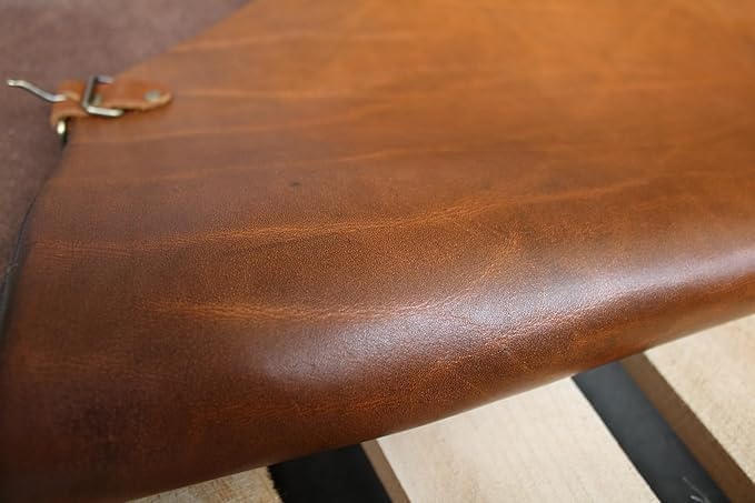 Delantal de piel hecho a mano, exclusivo para barbacoa y estufa, piel auténtica y fuerte, piel gruesa, piel antigua, delantal para barbacoa, delantal de cocina, marrón coñac