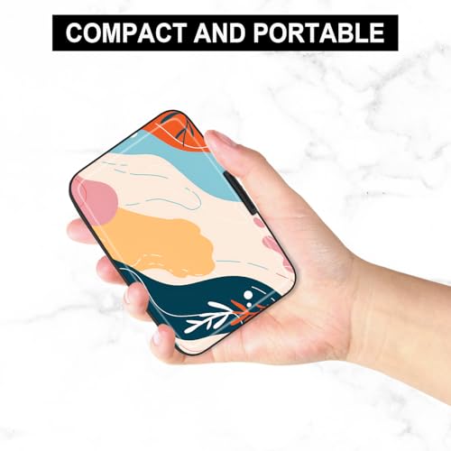 Image of Card Holder Credit Cards Holder for Women RFID wallet women Business Card Holder Wallet Mini Aluminum Card Wallet RFID Blocking Slim Metal Hard Card for Women, Abstract Figure