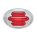 Maxxima M36180R Red LED Mini Oval Clearance Marker Light with Stainless Steel Bezel