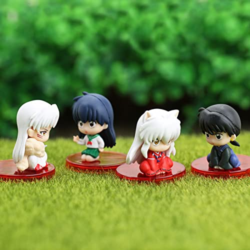 Dubeyioi Inuyasha Figures 4 Pcs Set Pvc Statue For Anime Fans Birthday Gifts #TOP3