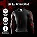 Hayabusa Men's UFC Long Sleeve BJJ Rash Guard - Black/Red, Large