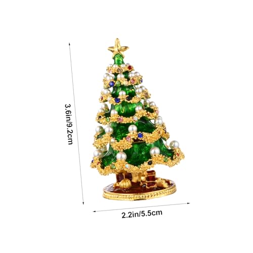 Boîte à bijoux créative d'arbre en alliage avec rangement décoratif