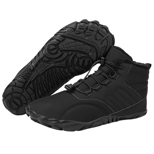 Winterstiefel Herren Damen Bequem Breite Barfuss Schuhe Barfußschuhe Gefüttert...