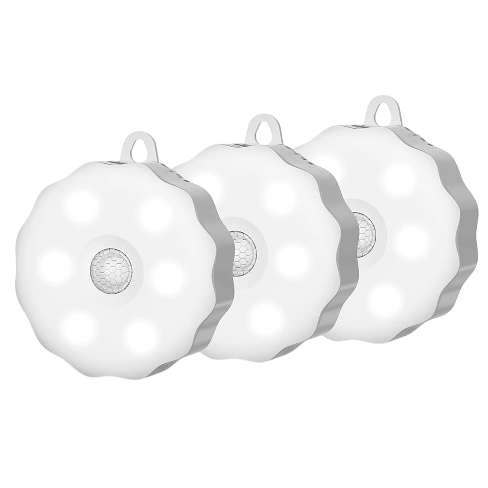 IJSDNVJNDX Stick-on Motion Sensor Lights, Night Light, Wireless Closet Light for Cabinets, for Kitchen, Stairs, Hallway, Indoor Use