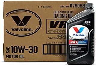 Valvoline VR1 Racing Synthetic SAE 10W-30 High Performance High Zinc Motor Oil 1 QT, Case of 6
