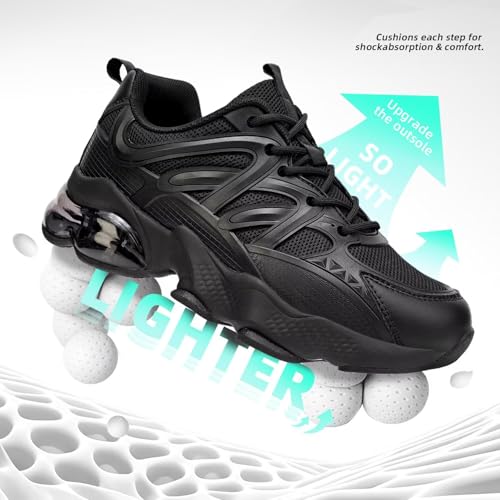 Image of Womens Walking Running Shoes Air Cushion Tennis Sneakers Fashion Breathable Basketball Sport Gym Fitness Cross Trainers