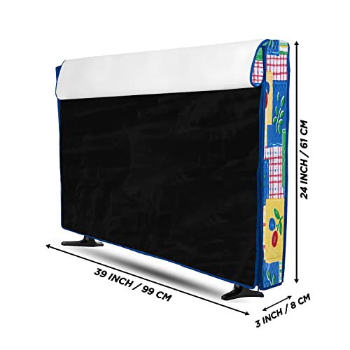 Image of Transparent LCD /LED T.V Protector Cover with Zipper Enclosure for 42 Inch Suitable for All Major Brand & Model (Color-Blue, Size-39x3x24 Inches)
