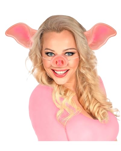 Horror-Shop Schweine Ohren als Haarreif - Kostümzubehör für Fasching & Karneval