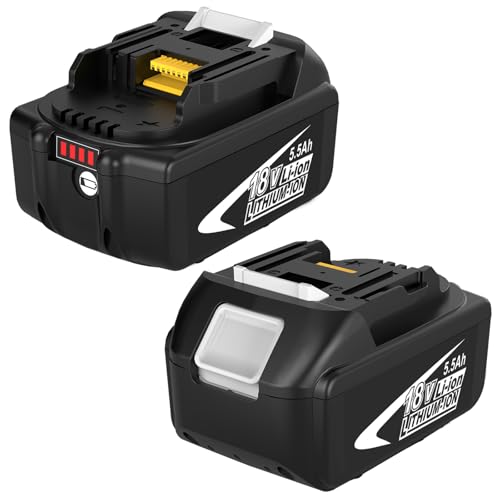 2X Ersatz für Makita 18V Akku 5.5Ah BL1850B BL1860B BL1850 BL1860 BL1840B für Makita Akku 18V...