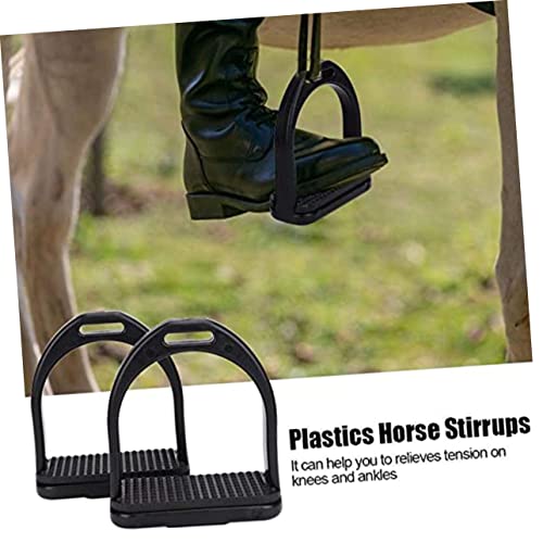 Kisangel 2 Pçs Estribo Tapete De Borracha Preta Sela Inglesa Estribos De Plástico Substituíveis Estr