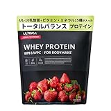 ULTORA ウルトラ ホエイ プロテイン 810g 人工甘味料不使用 国産 乳酸菌 ビタミン11種 ミネラル4種 L-カルニチン シンバイオティクス ホエイプロテイン ぷろていん (810g, (リニューアル)クリアストロベリー風味)