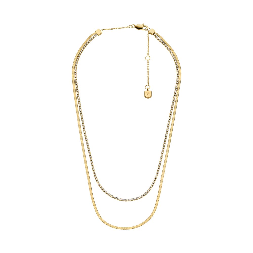 Fossil Ellis Women's Gold-Tone Stainless Steel Necklace, JF04939710