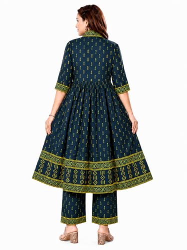 Image of Momenta Women's Pure Cotton Maternity Kurta Set | Feeding Kurti with Concealed Zippers | Maternity Dress for Pre & Post Pregnancy