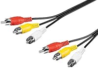 Goobay 60770 Composite Audio Video Verbindungskabel, 3x Cinch