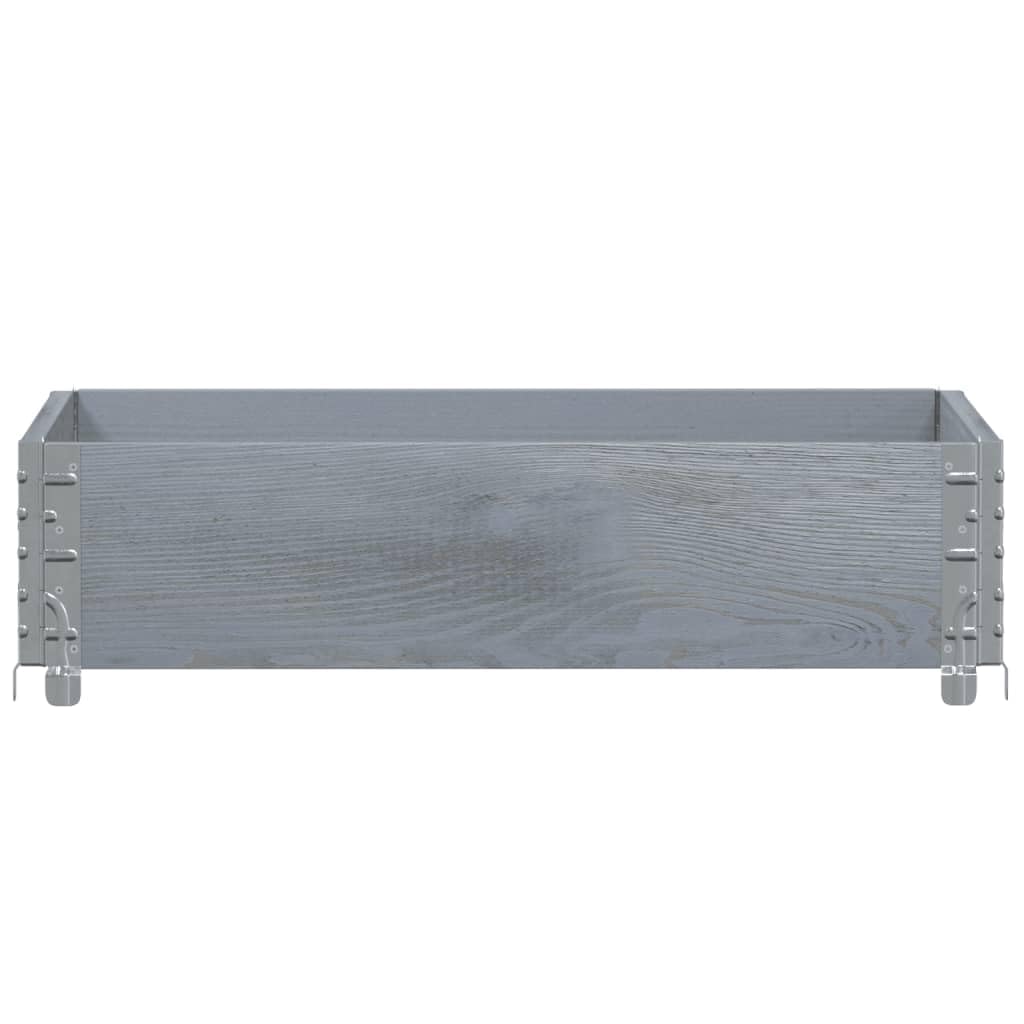 Bancal de madera apilable, 80 x 60 x 21,5 cm, de pino macizo, plegable para balcón, jardín y terraza, bancal de jardín con suelo abierto