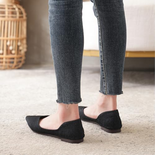 Women's Pointed Toe Ballet Flats Comfortable Walking Ballerina Shoes Dressy Casual Slip On Flats for Women2
