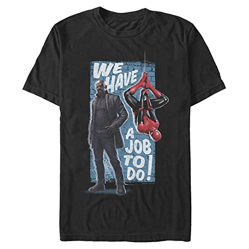 T-shirt Marvel homme grande taille fini les hauts trop courts coupe 4XL noire