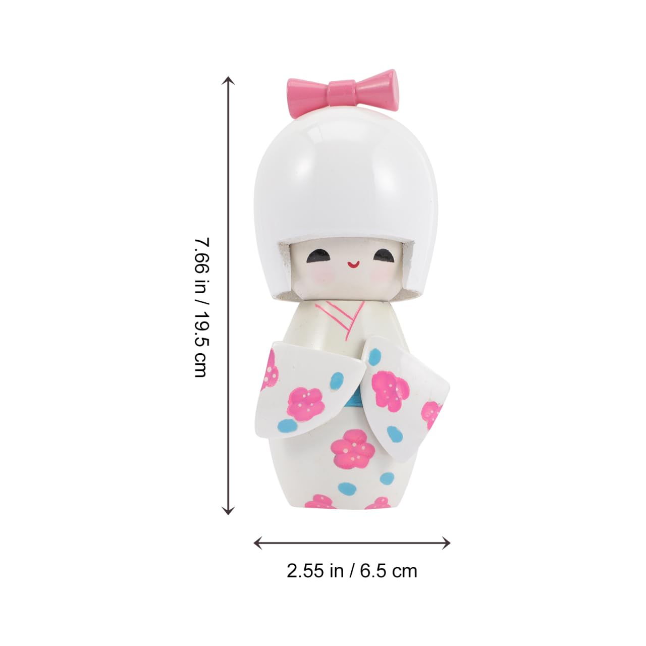 TOYANDONA Statuetta da collezione tradizionale giapponese Kimono Kokeshi in legno con geisha asiatica, per ufficio, casa, feste, decorazione da tavolo