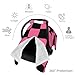 Black and Pink Checker ​Baby Car Seat Cover & Nursing Cover - Breathable Stretch Fabric Multi-Use for Breastfeeding, Stroller Sunshade, Shopping Cart Cover​