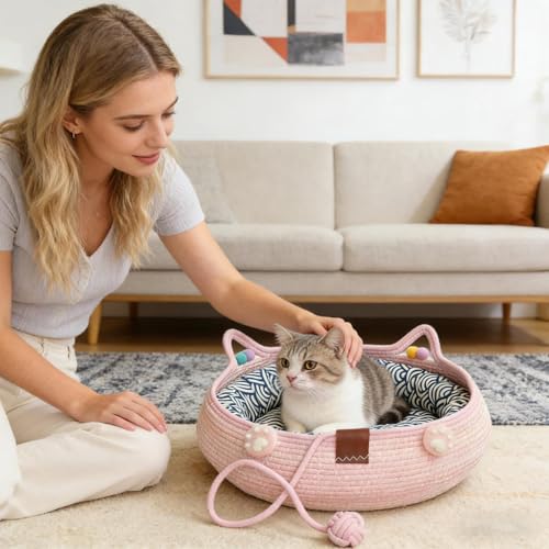 Panier pour chat antidérapant évitant les glissades au sol