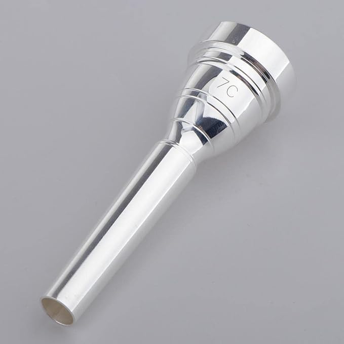3c Mouthpiece Trumpet EastRock Trumpet Mouthpiece Set (3C, 5C, 7C) - Silver Plated Bb For Beginners To Pros 7c Trumpet Mouthpiece