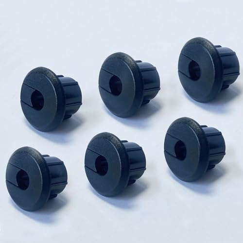 Bywen Furniture Wall Hole Bushing Cable Grommet for Starlink Ethernet Cable,Covering 3/4 inch Desk Holes,Universal Cable Management Wire Organizer Pass Through Holes Cover Kits,6 Pack (Black)
