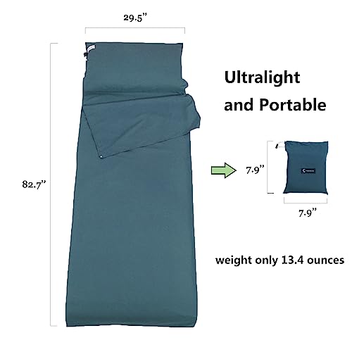 Brarvagur Sleeping Bag Liner Ultralight Skin Friendly, Camping Sheets Portable And Hygiene, Travel Sheets Lightweight And Compact For Traveling,Hostels And Camping #TOP1