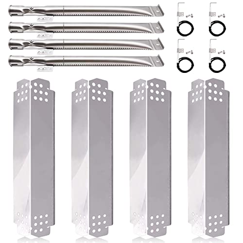 Grill Replacement Parts for Nexgrill 4 Burner 720-0830H 720-0783E 5 Burner 720-0888 720-0888N Burner Tubes Heat Shield Tent Plates and Igniters Replacement Kit for Home Depot Nexgrill 720-0830H.