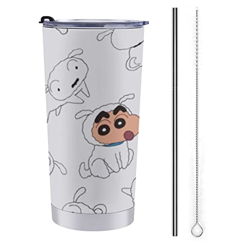 クレヨンしんちゃん マグカップ コーヒーカップ コンビニカップ 保冷 保温 タンブラー ステンレス製 蓋付き 持ち運び Amiabout 直接ドリップ プレゼント用 車用 キャラクター グッズ かわいい 600ml