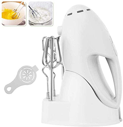 Elektrischer 5-Gang-Haushalts-Eierbesen, Sahnemixer, Küchen-Eierbesen mit Aufbewahrungsboden, für Küchenbacken Kuchen…