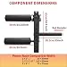 AHTAPFON Leg Extension Attachment,Leg Squat Roller Rack MountAdjustable Leg Extension Machine Leg Curl Machine for Home Gym,Fit Add 2″ Weight Plates,Diameter 12cm Thickened Foam (0.7″/18mm Hole)