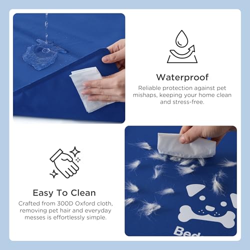 Bedsure Dog Cooling Mat Medium - 65x50cm Self-Cooling Gel Pad with Scratch Resistant 300D Oxford Fabric, Foldable Dog Cool Mat for Indoor, Outdoor & Car Use, Great for Dogs Cats in Hot Summer, Blue - Image 6