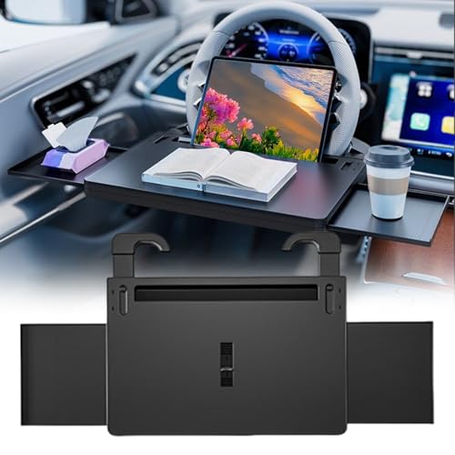 Plateau pour volant de voiture multifonction avec support téléphone