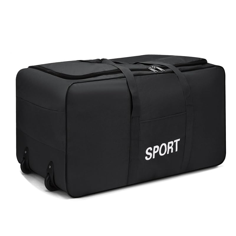 600D Camouflage Luggage Moving Big Bag Thick Waterproof Oxford Cloth Moving Artifact Large Storage Men's Travel Bags Duffle Bag(Black)