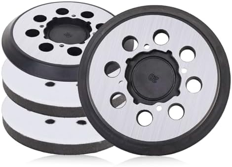 4 PCS 5 Inch Orbital Sander Replacement Pad for Dewalt DWE6421 DWE6423 DCW210B, Hook and Loop Foam Sanding Pads, Metal for Dewalt Sander Parts DWE6421K DWE6423K DW6420 DWE64233 N329079 by 4 Screw Hole