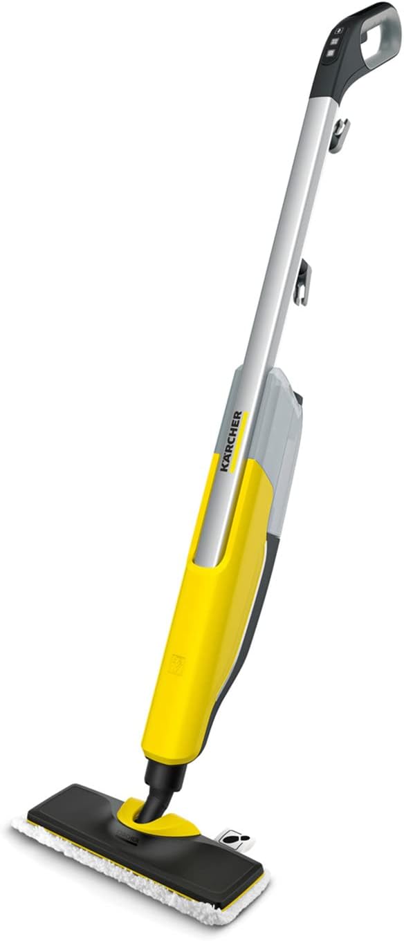 Kärcher Stoomreiniger SC 1 Upright, opwarmtijd: 30 s, gebruiksoppervlakte: ca. 30 m², reservoir: 0,2 l, gewicht: 2,1 kg, met vloerreiniger EasyFix Large, 2 microvezel hoezen Large, ontkalkingspatroon