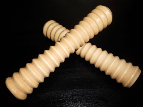 2 Wooden Foot Roller Reflexology Massager Tool Set of 2