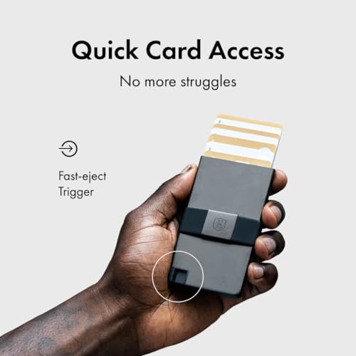 Image of Ekster Aluminum Cardholder Wallet for Men | Metal Wallets with RFID Blocking Layer | Slim & Minimalist Aluminum Wallet with Push Button for Quick Card Access