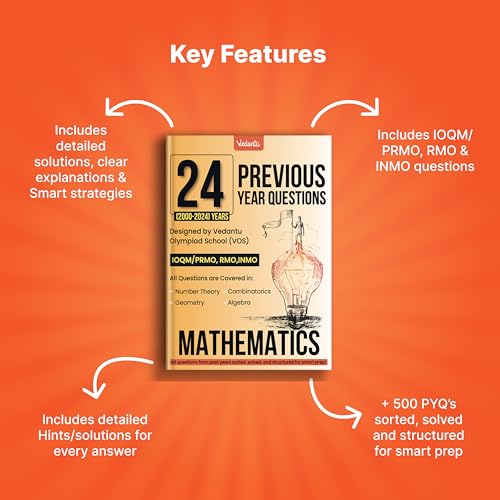 Image of Vedantu IOQM Previous Years Question (PYQ) Book (2000-2024) | 24 Years Solved Papers | PRMO, RMO, INMO | Topic-Wise with Detailed Solutions | Mathematics Olympiad Preparation Guide