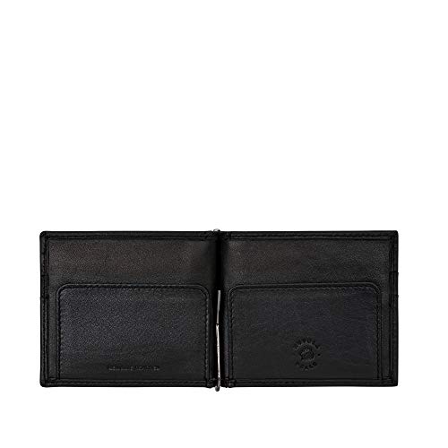 Portefeuille homme pince à billets anti-encombrement et porte-cartes de crédit compact
