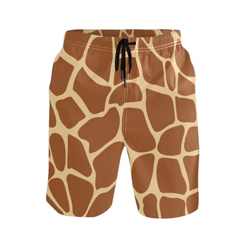 Men's Swim Trunks Giraffe Print Board Shorts Quick Dry Swimsuit Swimwear Holiday Party Bathing Suit