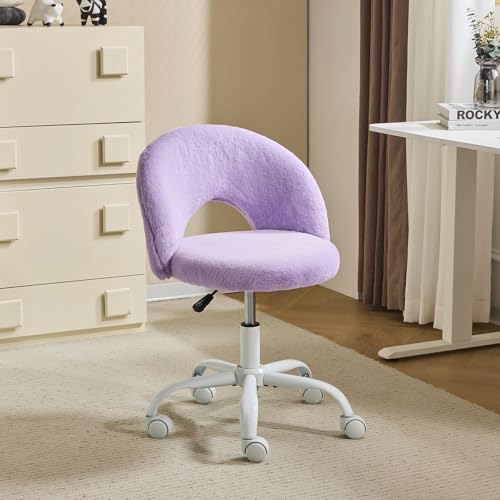 Bonnlo Chaise de Bureau Esthétique sans Accoudoirs, Petite Chaise Confortable, Fauteuil de...