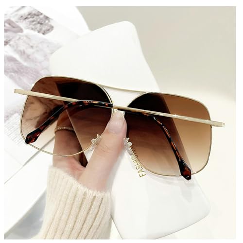 Oversized Pilot Sunglasses for Women Men Trendy Retro Square Sun Glasses Female Vintage Gradient Shades UV Protection3
