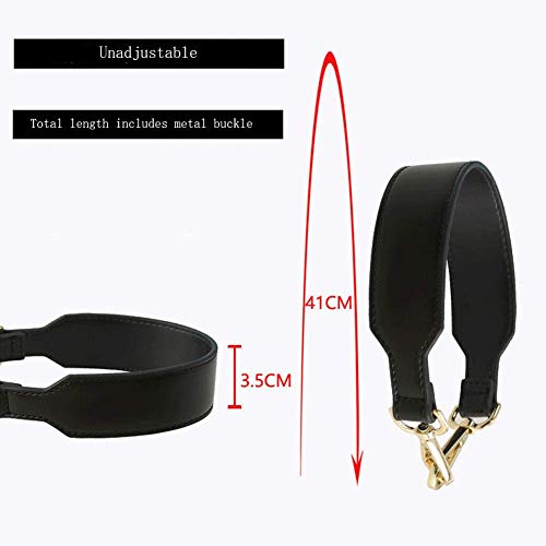 Leather Handbag Straps Replacement Unadjustable Purse Strap Shoulder Bag Accessories for Women Shoulder Bags (Black)2
