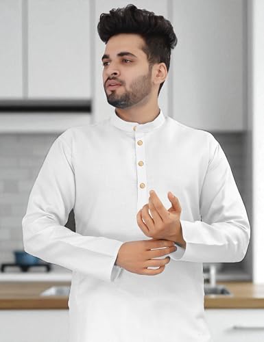 Image of trustous Mens straigth Solid Kurta Pyjama Set Combo in 100% Cotton with 16 Colour Option and Size are XS to 3XL for (Birthday,Wedding, Ceremony, Casual, Engagement)