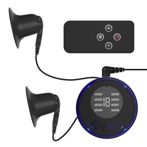 BDSMYOU Nippelsauger Brustwarzen Sex Spielzeug für die Frau Paare,SM Elektro Shock Nippel Sauger mit 8 Elektro Dusche Modi,Sexuelle Elektrostimulation Nippelklemmen Vibration für Frauen BDSM