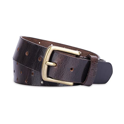 Image of THE CLOWNFISH Men's Genuine Leather Belt with Textured /Embossed Design